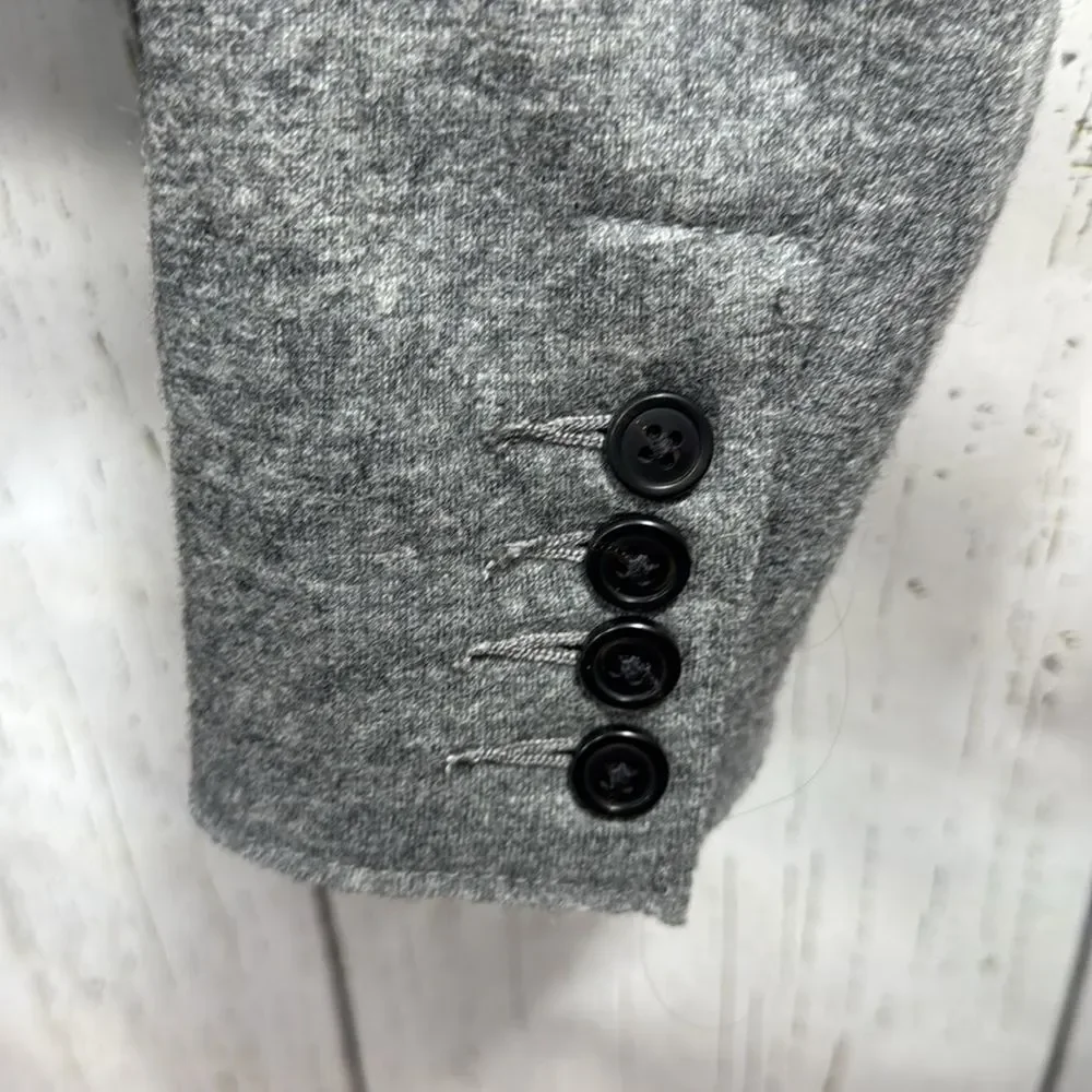 J.Crew Wool Blazer Jacket Gray Double Breasted Classic Workwear Minimalist - Picture 11 of 16